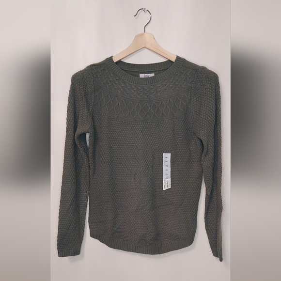 croft & barrow Sweaters - NWTS Croft and Barrow Olive Green Knit Sweater